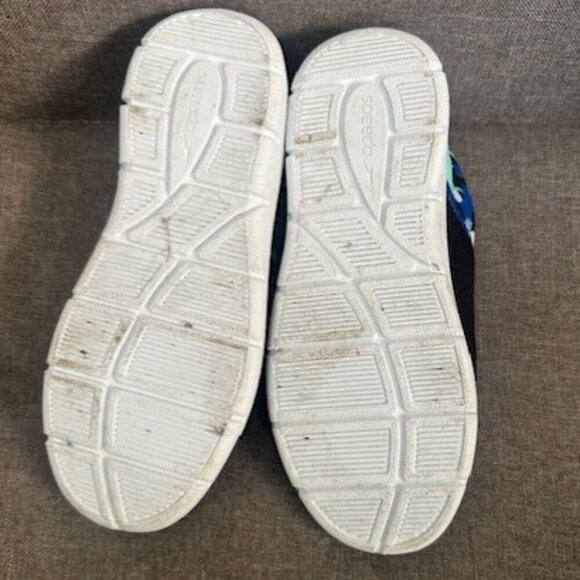 Speedo Kids Small (13-1) Junior Water Hybrid Shoes Surfwalker Blue Black Multi - Picture 2 of 3